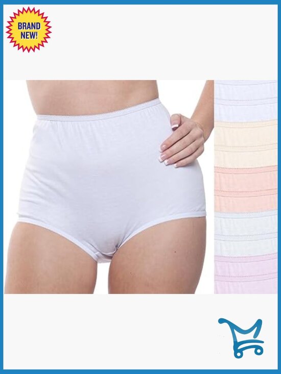 Other - 10-Pack Soft Cotton Full Coverage High Rise Brief Panties